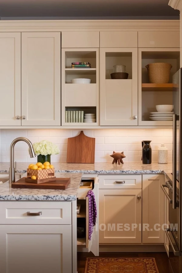 Functional Transitional Kitchen with Storage Solutions