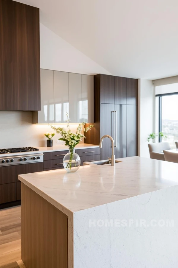 Functional Zen Kitchen Island Design