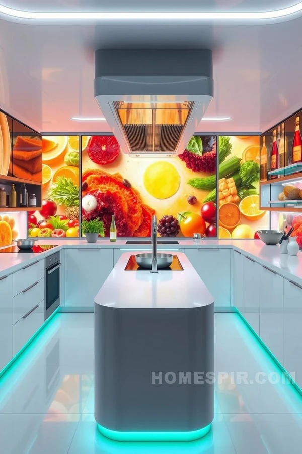 Futuristic Living Gallery Kitchen Design