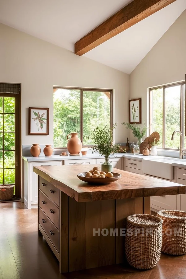 Garden View Framing Artisan Kitchen Retreat