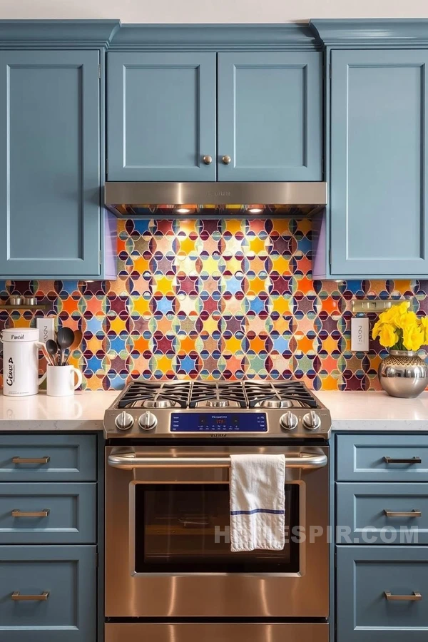 Geometric Chic Kitchen Backsplash Design