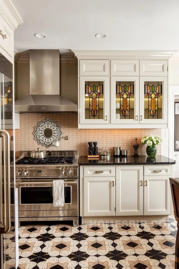 Geometric Patterns in Glam Kitchen Decor