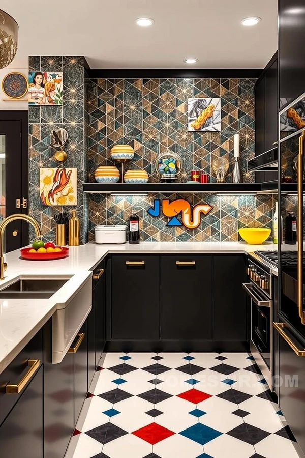 Geometric Patterns in High-Tech Kitchen