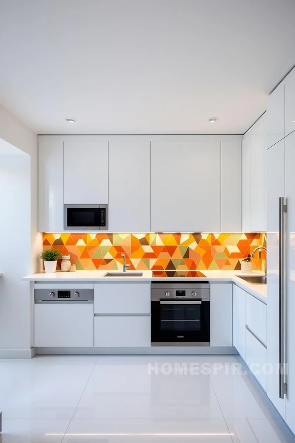 Geometric Patterns in Modern Kitchen Space