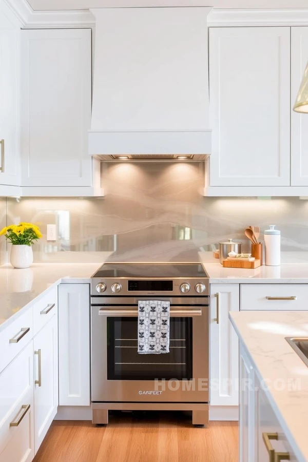 Glam Kitchen with Mirror Finish Reflection