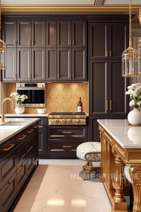 Glamorous Gold Parisian Kitchen Accents