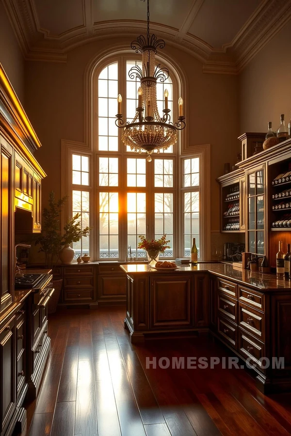 Golden Evening Glow in Parisian Kitchens