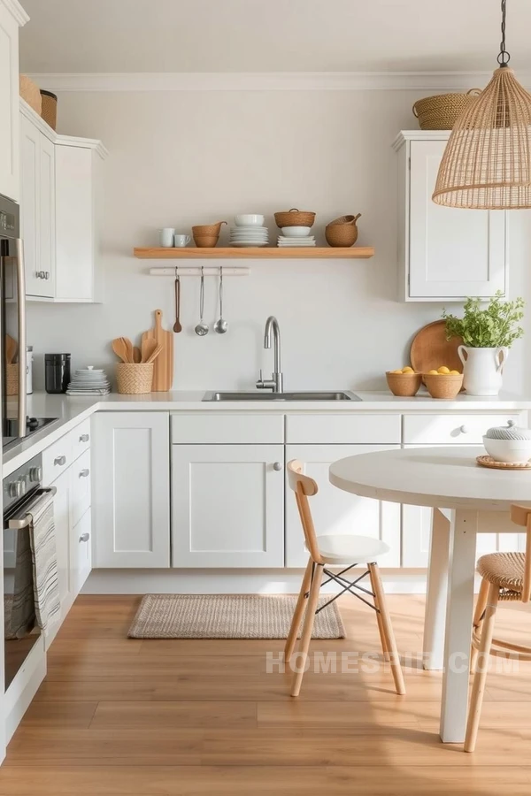 Green Accented Scandinavian Kitchens