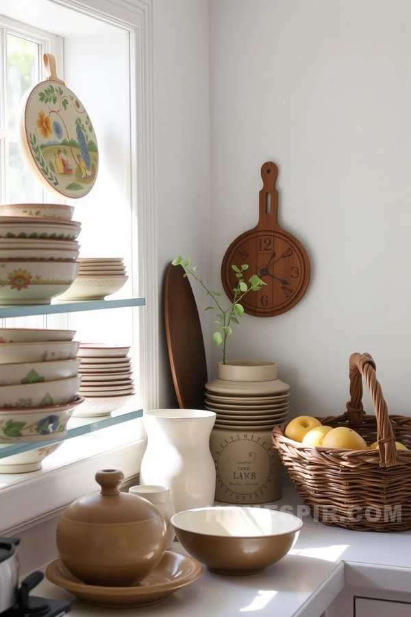 Hand-Painted Ceramics in Kitchen Art