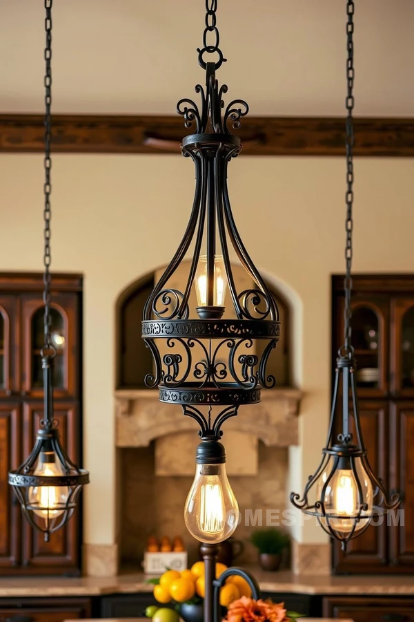 Handcrafted Iron Lights for Tuscan Charm