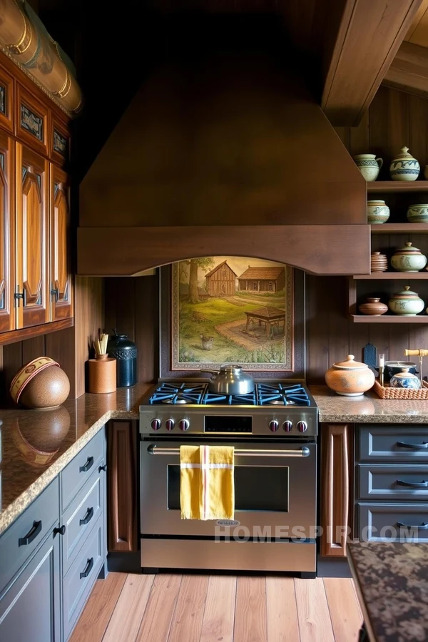 Handcrafted Wood and Iron Mountain Kitchen