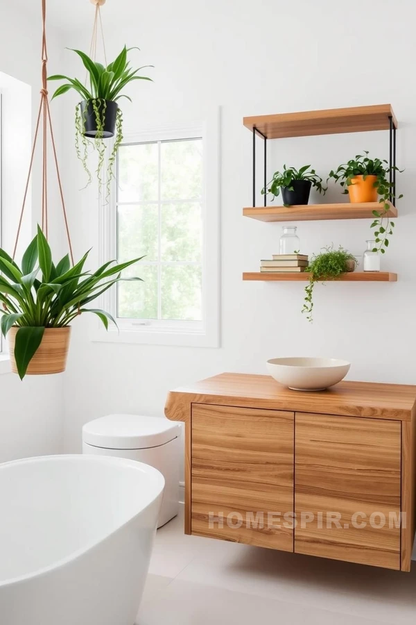 Hanging Planters in Zen Kitchen Aesthetic