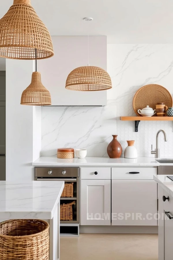 Harmonious Kitchen with Natural Textures