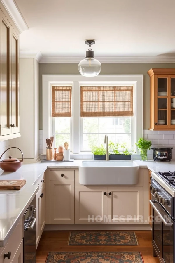 Herb Garden in Colonial Kitchen