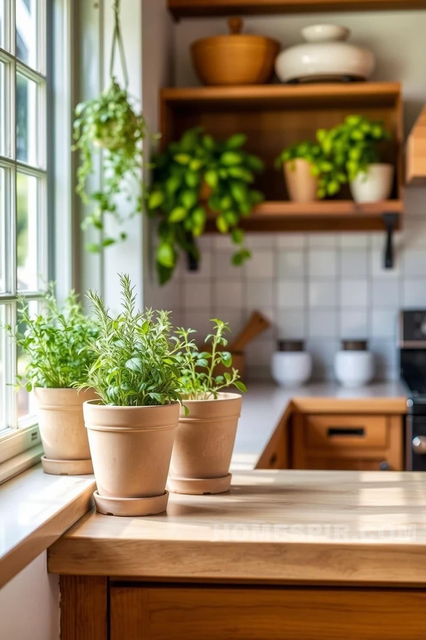 Herb Garden Oasis in Rustic Kitchen Design