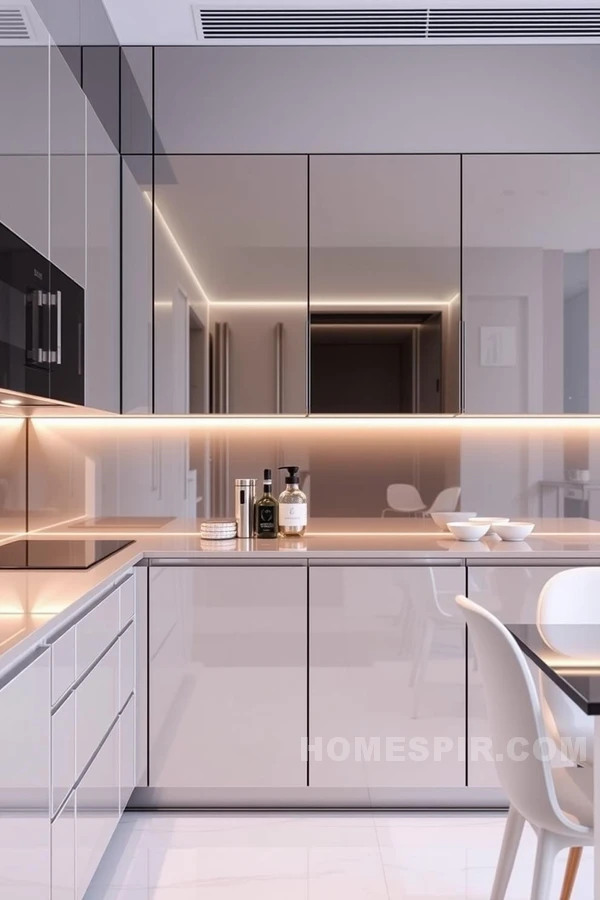 High Gloss Cabinets Reflecting Modern Elegance