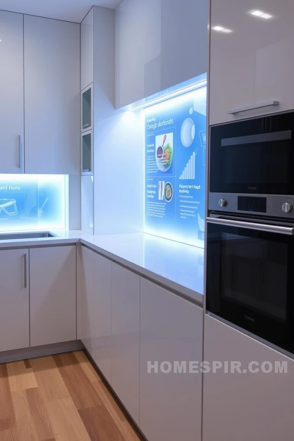 High-Tech Kitchen with Interactive Tile Designs