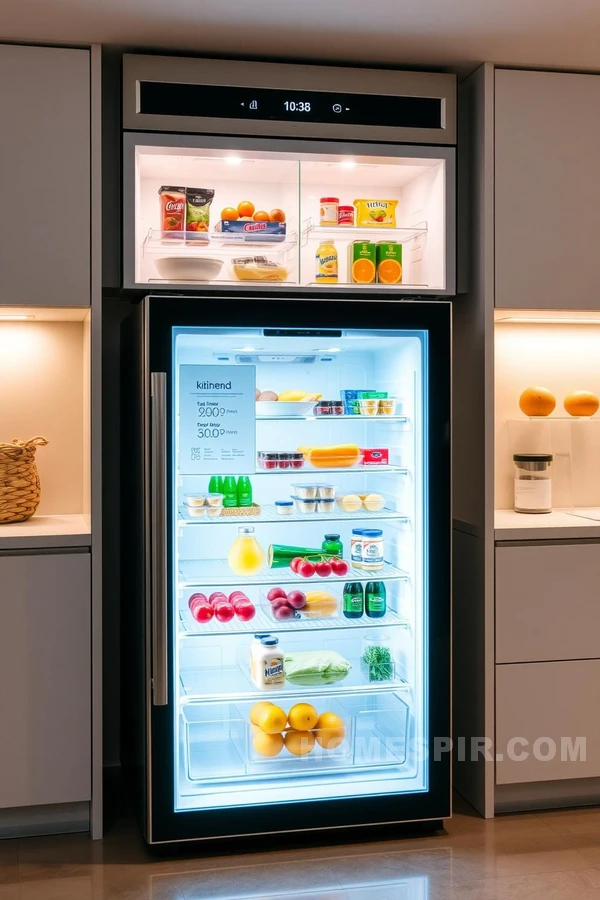 High-Tech Refrigerator Virtual Contents Display