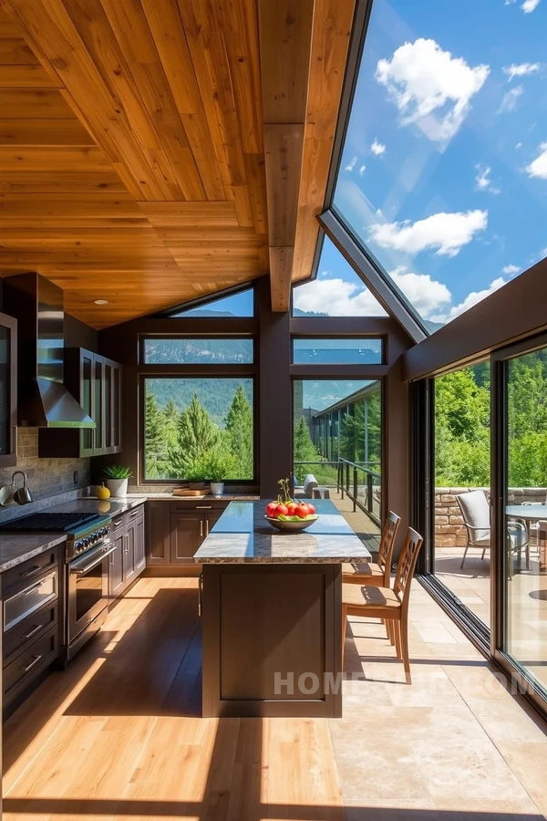 Indoor-Outdoor Flow in Mountain Cabin Space