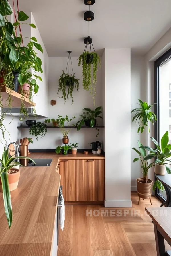 Indoor Plants in Modern Urban Kitchen Design