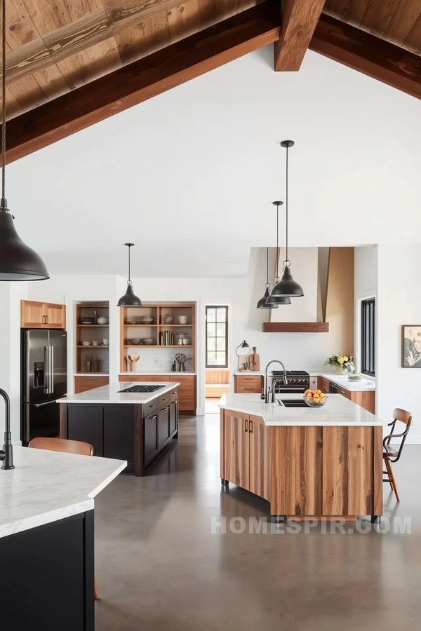 Industrial Fixtures in Open Concept Design