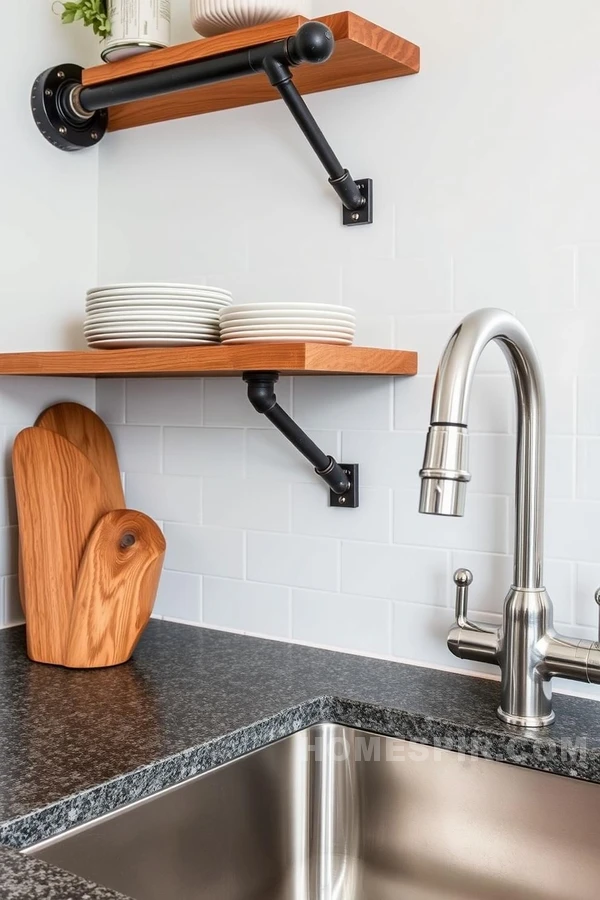 Industrial Inspired Kitchen Hardware Details