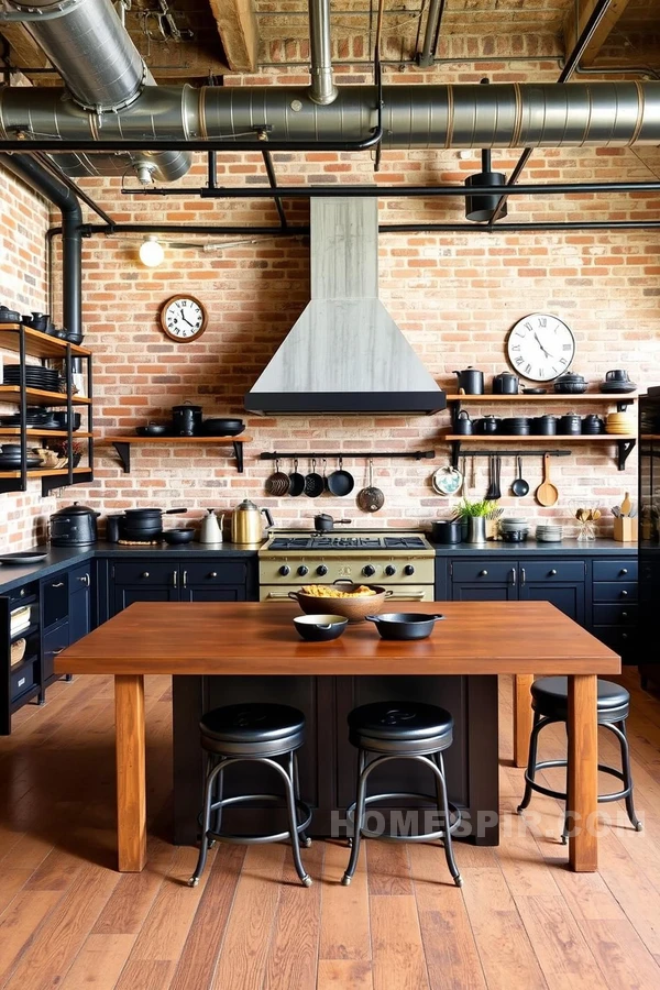 Industrial Loft Charm in Artisan Kitchen