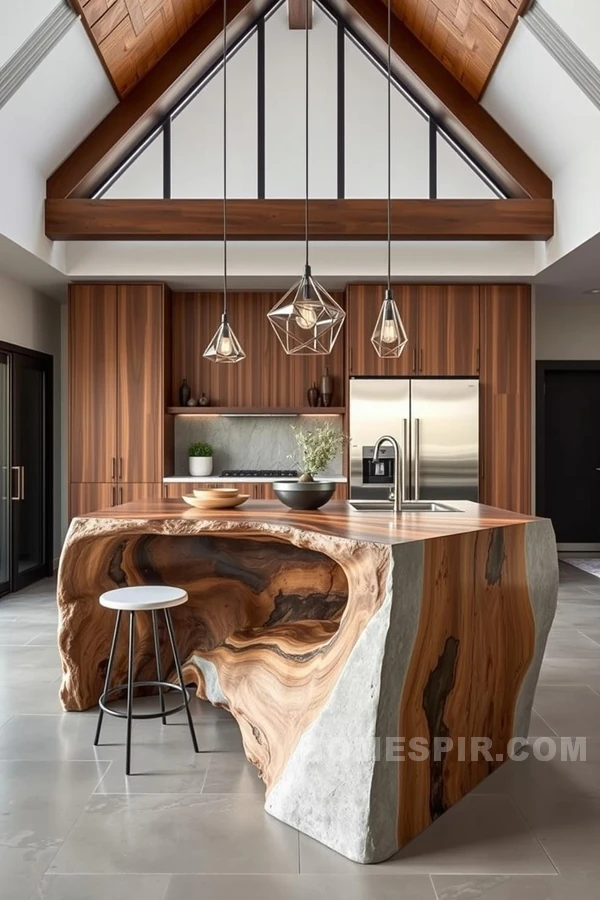 Industrial Materials in Artful Kitchen