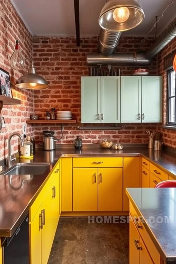 Industrial Meets Retro Kitchen Style