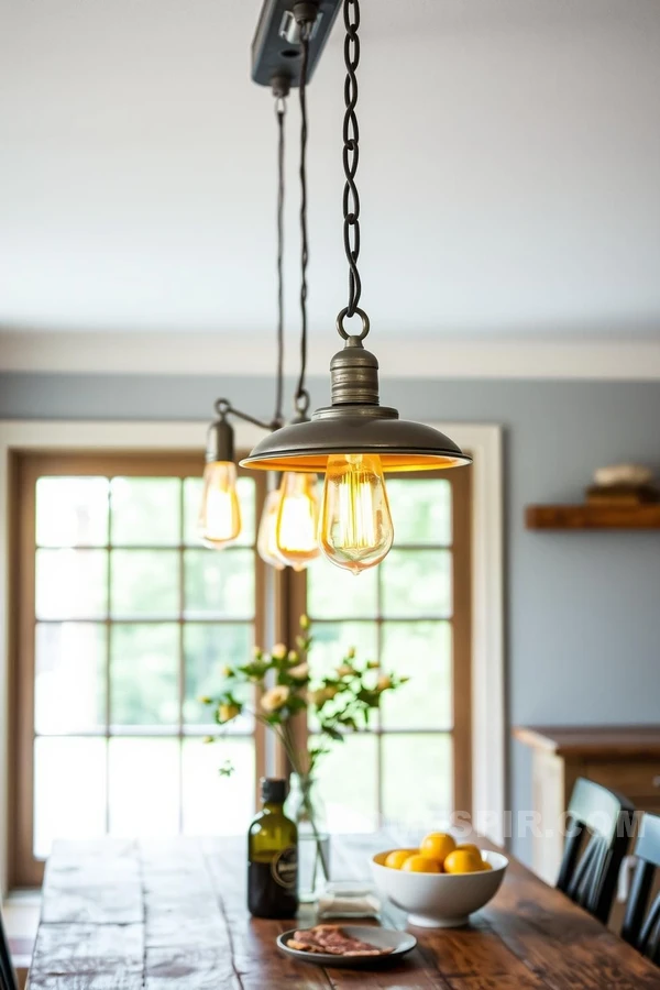 Industrial Rustic Kitchen Lighting Concept