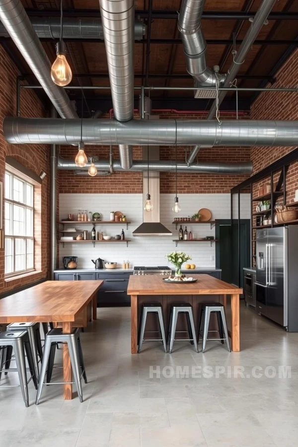 Industrial Vibe Modern Open Kitchen