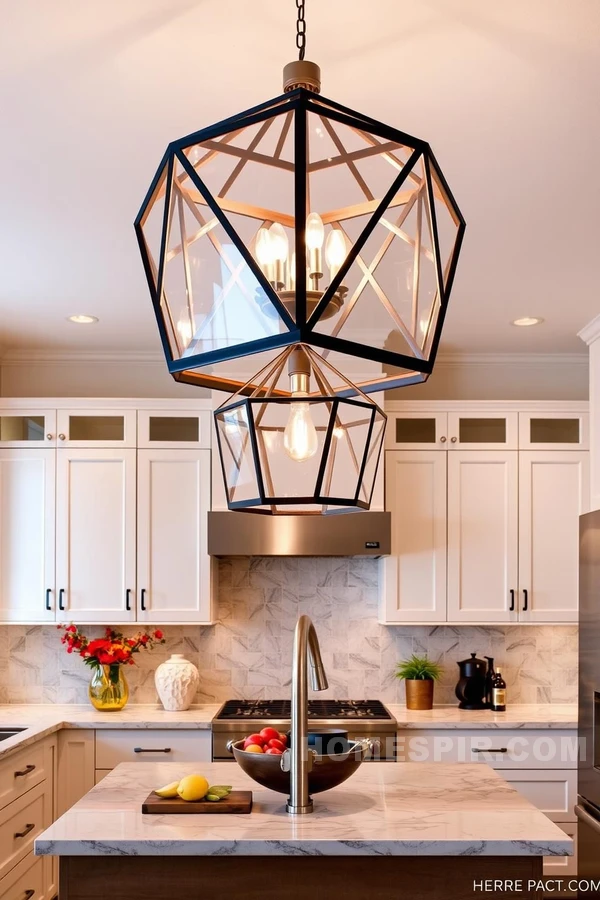 Innovative Geometric Kitchen Lighting