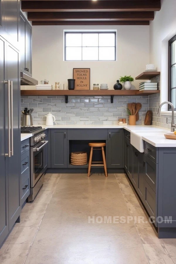 Innovative Kitchen Flooring with Industrial Appeal