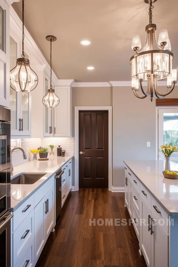 Innovative Lighting in Transitional Kitchen