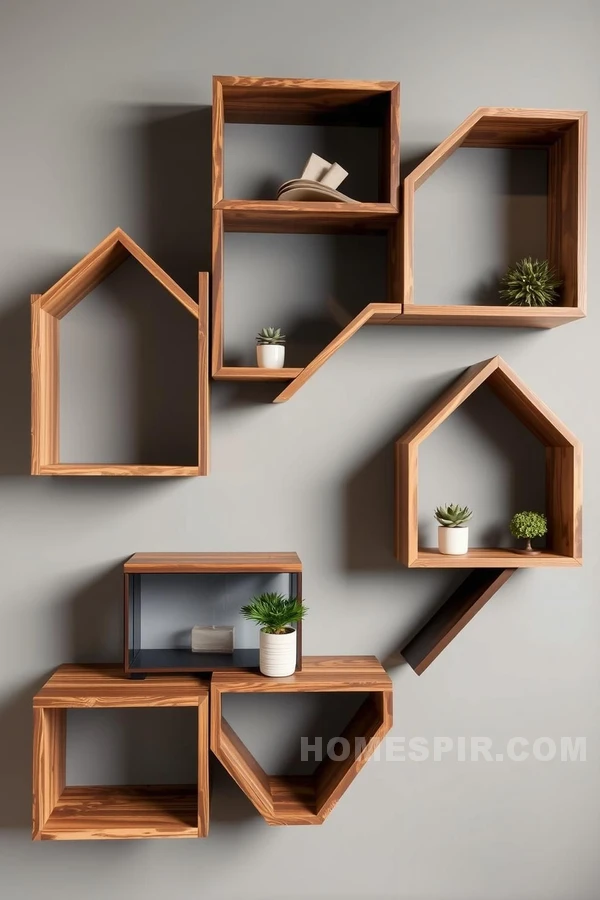 Innovative Shelving Units in Geometric Patterns