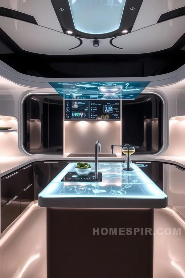 Innovative Urban Kitchen with Sleek Surfaces