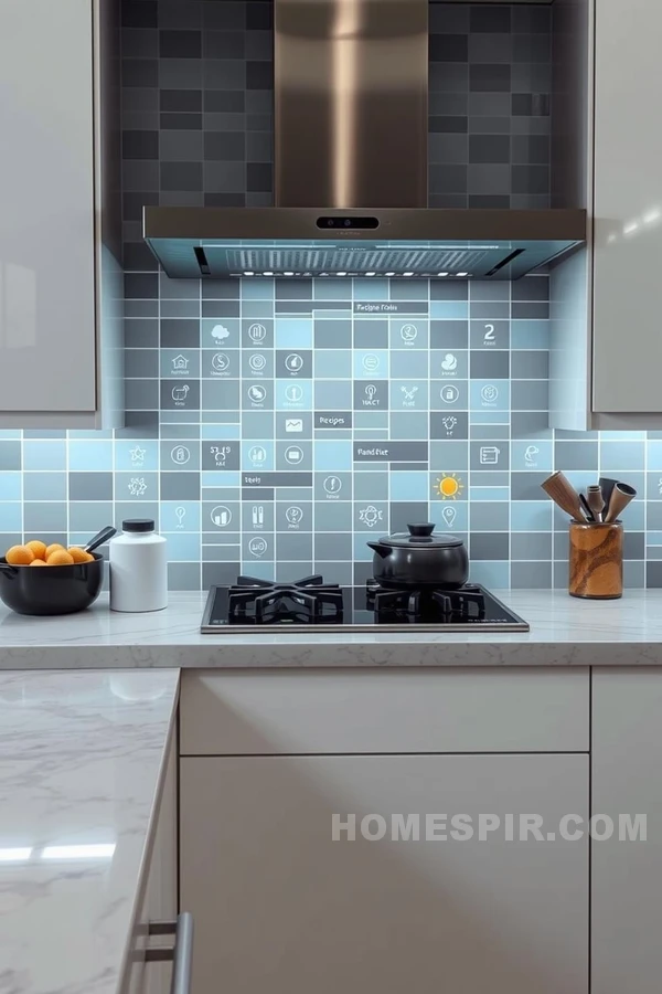 Interactive Backsplash Design in Smart Kitchen