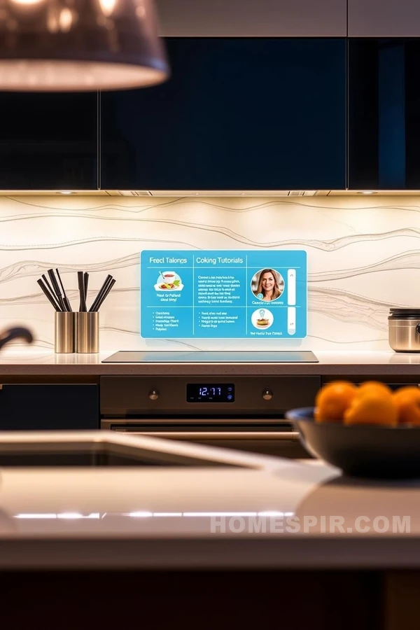 Interactive Backsplash Digital Kitchen Control Center