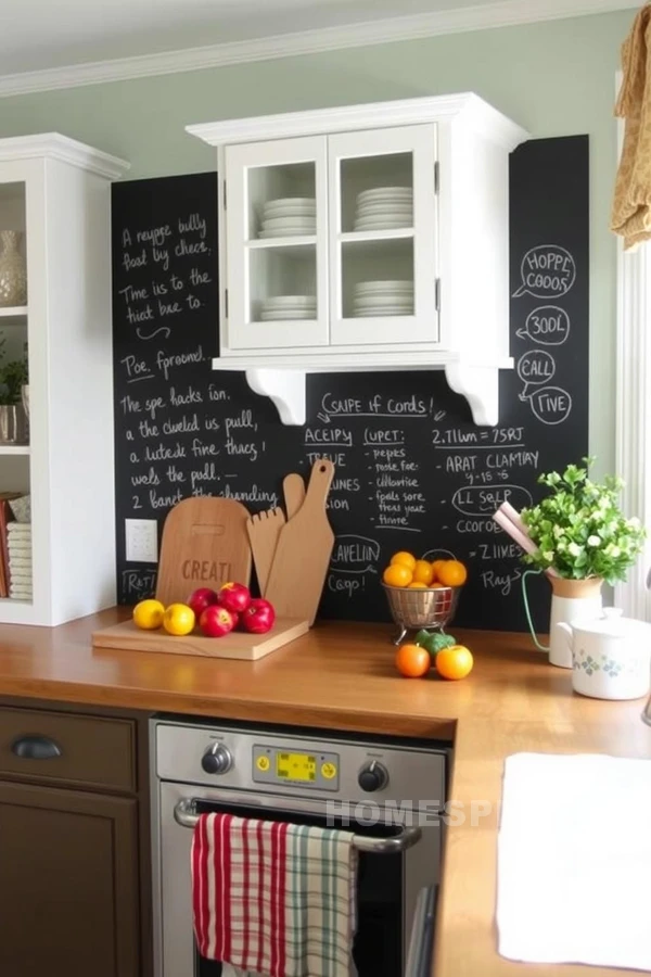 Interactive Cottage Kitchen with Family Recipe Wall