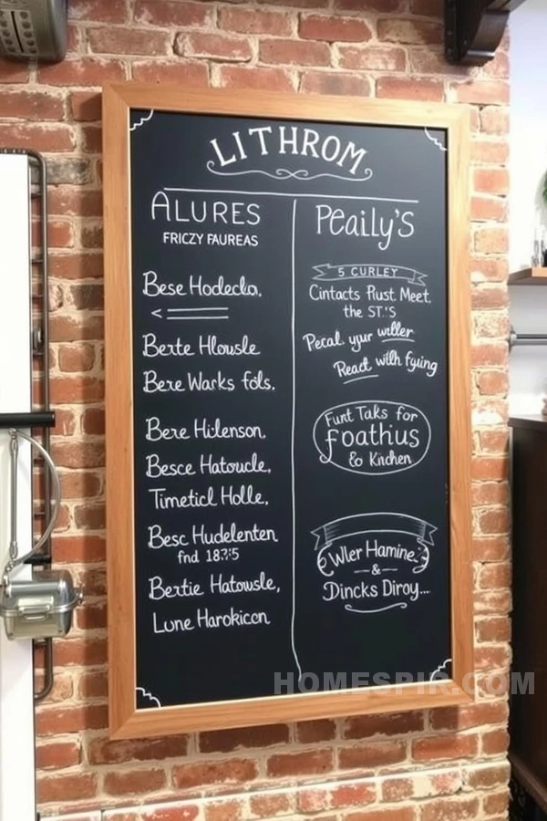 Interactive Vintage Chalkboard in Kitchen