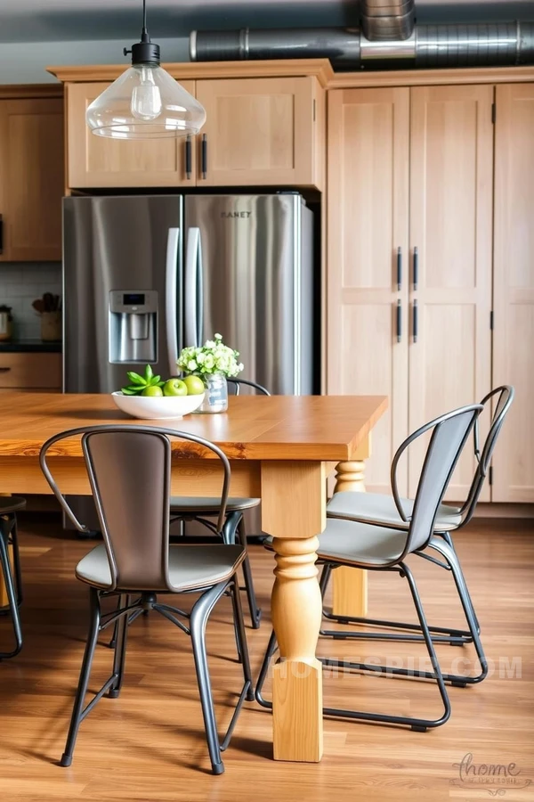 Intimate Farmhouse Kitchen with Warm and Industrial Touch