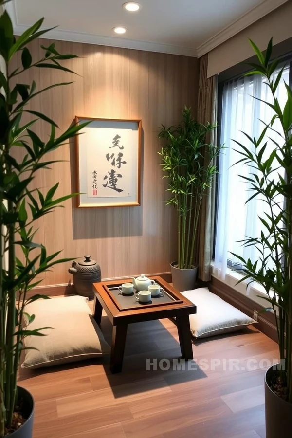 Intimate Tea Nook with Bamboo Ambiance