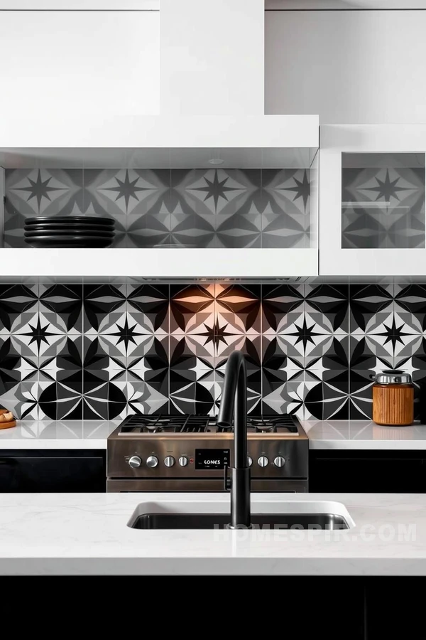 Intricate Design Kitchen Tile Backsplash