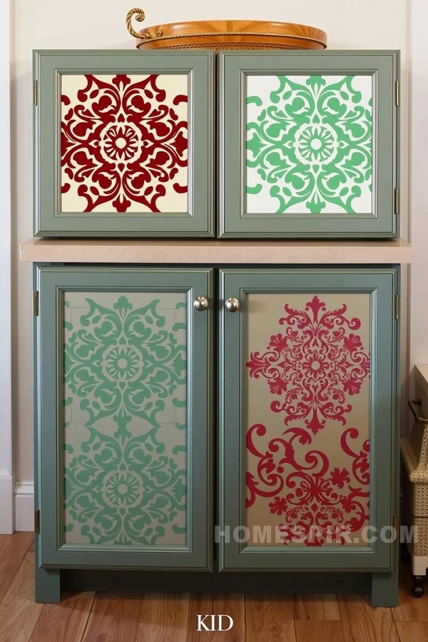 Intricate Geometric Patterns for Kitchen Cabinets