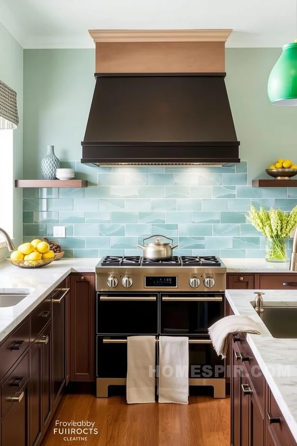 Intricate Origami Pattern Kitchen Backsplash