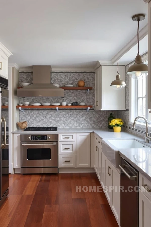 Intricate Tile Patterns In Sophisticated Kitchen