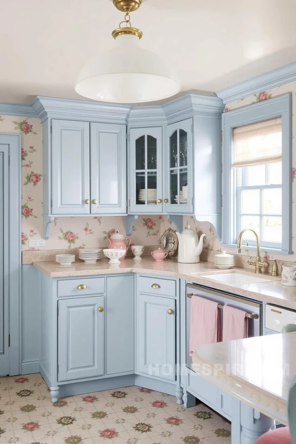 Intricate Woodwork and Marble in Victorian Kitchen