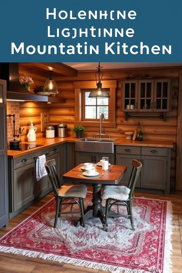 Inviting Breakfast Nook in Cabin Kitchen