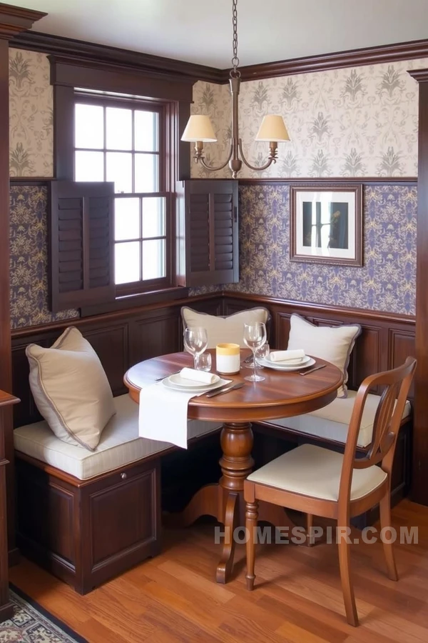 Inviting Colonial Dining Nook Design