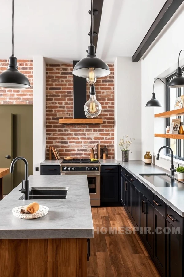 Inviting Industrial Chic Kitchen Aesthetic